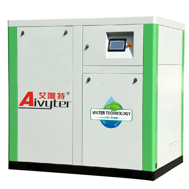 متغیر AC Power Closed Type Loil Free Screw Compressor هوا